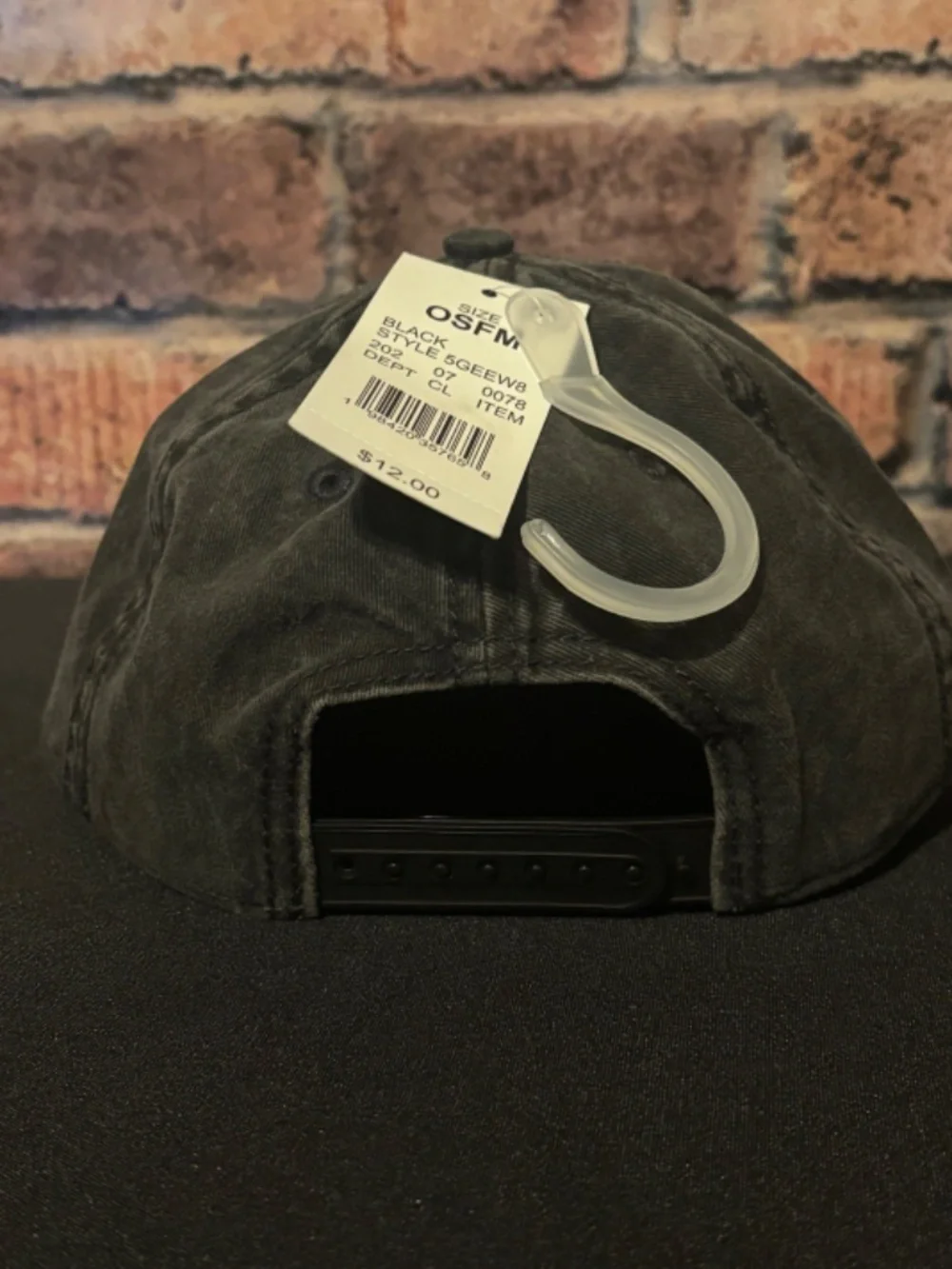 Ford Mustang Vintage look Washed Black Adjustable Snapback Hat